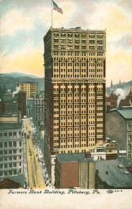 Farmers Bank Building, Pittsburgh, Pennsylvania, USA (színes litho) alkotó: American School
