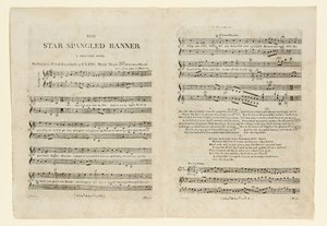 A "The Star Spangled Banner. A Pariotic" című kottának első kiadása alkotó: American School