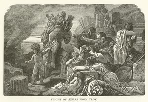 Aeneas repülőútja Trójából alkotó: American School