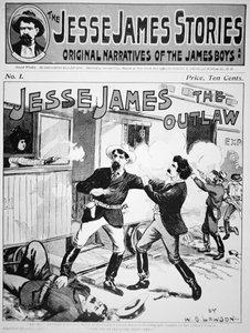 A „The Jesse James Stories” címlapja, 1898-ban nyomtatva (litho) alkotó: American School