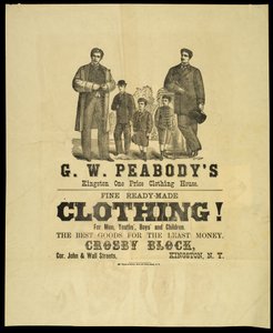 G.W. Peabodys Kingston One Price ruházati ház alkotó: American School