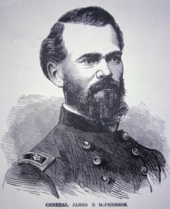 James Birdseye McPherson tábornok (1828-64) (metszet) alkotó: American School