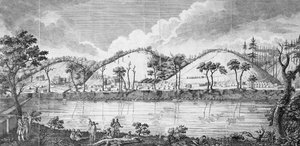 John Burgoyne tábornok (1723-92) találkozott az indiánokkal alkotó: American School