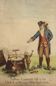 George Washington gyónt az apjának alkotó: American School
