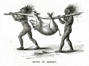 Going to Market, illusztráció az Appletons Journalból, 1872. május 4 alkotó: American School