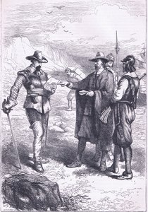Gorton partraszállása (1646), illusztráció Cassell története az Egyesült Államok pubjából. készítette: Petter & Galpin 1890 körül (litho) alkotó: American School