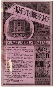 H.K. & F.B. Thurber & Co. kereskedelmi füzet, recto (gravírozott füzet) alkotó: American School