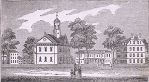 Harvard Egyetem, Cambridge, a „Massachusetts Történelmi Gyűjteményéből”, John Warner Barber, 1839 alkotó: American School