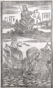 A leghírhedtebb kalózok és legénységük története és élete, frontispiece, London, 1725 alkotó: American School