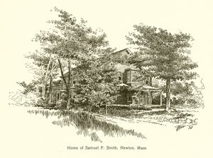 Samuel F. Smith otthona, Newton, Mass alkotó: American School