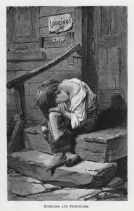 Hajléktalanok és barátok (litho) alkotó: American School