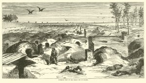 A Millen-i börtöntoll belső képe, 1864. november alkotó: American School
