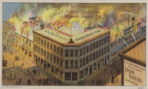 Vasálló épületek tűzállóságra (chromolitho) alkotó: American School