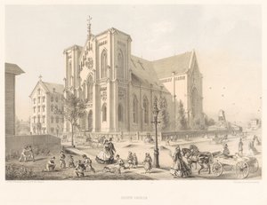 Jezsuita templom, Szent Család temploma, Chicago 1866 (litho) alkotó: American School
