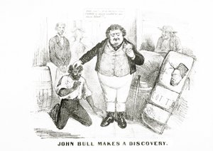 John Bull felfedezést tesz (litho) alkotó: American School