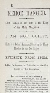 Kehoe Hanged, a New York Heraldból, 1878. december 19 alkotó: American School