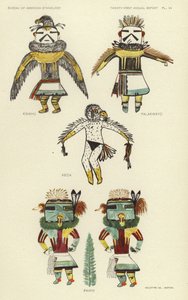 Kwahu, Palakwayo, Keca, Pawik (színes litográfia) alkotó: American School