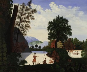 Táj indiánokkal, 1880 alkotó: American School