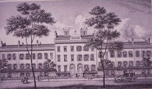 LeRoy Place 1831-ben, a mai Bleecker Street része Greenwich Village-ben (metszet) alkotó: American School