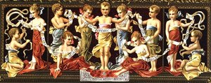 „Énekeljük újra a régi, régi történetet a vidám karácsonyi napokról” (chromolitho) alkotó: American School