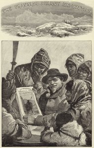 Schwatka hadnagy bemutatja az Esquimaux-nak az Illustrated London News-t alkotó: American School