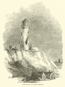 Világítótorony Fort Morganben, 1864. augusztus alkotó: American School