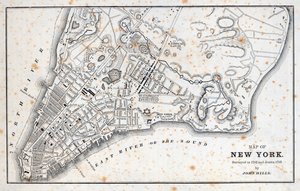 New York térkép (litho) alkotó: American School