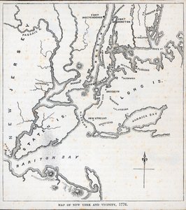New York és a környék térképe (litho) alkotó: American School