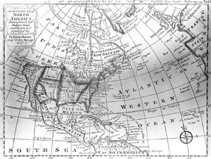 Észak-Amerika térképe, 1747