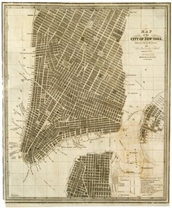 New-York városának térképe [Manhattanben, északon a 36. utcáig] alkotó: American School