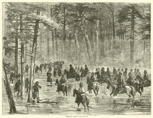 Menetelés a mocsarak között, 1865. január alkotó: American School