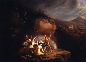 Jane McCrea mészárlása, 1777, 19. század eleje alkotó: American School