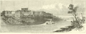 Nashville a Cumberland túlsó partjáról, 1864 decemberében alkotó: American School