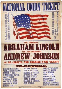 Nemzeti Szövetség jegye. ... Lincoln és Johnson, The Union Forever, 1864
