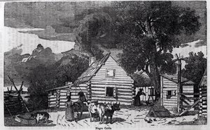 Negro Cabin, az "Egyesült Államok képi leírása" című művéből, Sear alkotó: American School