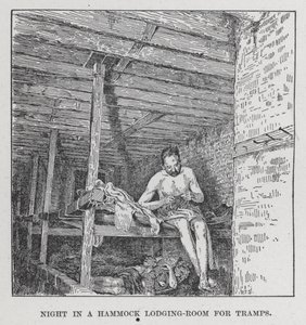 Éjszaka egy Hammock szálláson csavargóknak (litho) alkotó: American School