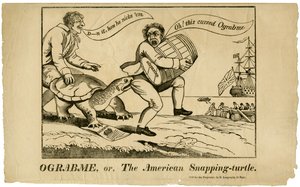 Ograbme, avagy The American-Snapping Turtle, 1808 alkotó: American School