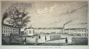 Ohioi büntetés-végrehajtási intézet, Columbus, Ohio, 1847 körül (metszet) alkotó: American School