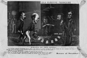 Régi választható franchise, mi van a kártyákon? : vigyázat a novemberre!, c. 1868 alkotó: American School