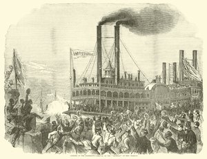 A Mississippi megnyitása, a birodalmi megérkezés New Orleansba, 1863. július alkotó: American School