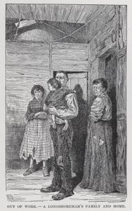 Munkán kívül, egy Longshoreman családja és otthona (litho) alkotó: American School
