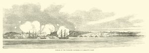 A Vicksburg akkumulátorok áthaladása a Farraguts flotta által, 1862. június alkotó: American School
