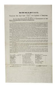 Pennsylvania Állami Equal Rights League, a Pennsylvania State Equal Rights League emlékműve Pennsylvania törvényhozásának, 1865. január 20. alkotó: American School