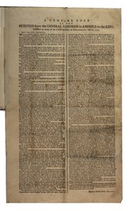 Az Amerikai Általános Kongresszus petíciója a királyhoz, Kontinentális Kongresszus, 1774. október 26.