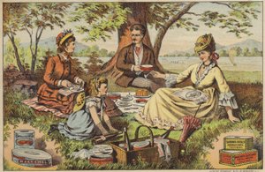 Piknik a víz mellett, halkonzerv fogyasztásával alkotó: American School