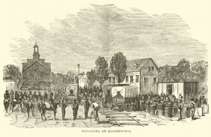Frablás Hagerstownban, 1864. július alkotó: American School