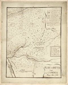 A Camden mellett vívott csata terve augusztus 16-án alkotó: American School