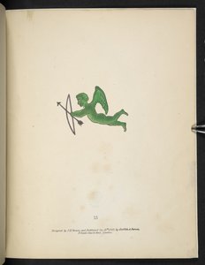 15. tábla Zöld Ámor figura.  Spectropia; vagy Meglepő spektrális illúziók, amelyek mindenhol szellemeket mutatnak, bármilyen színben stb. ser. 1.  J.H. Barna  1864 alkotó: American School