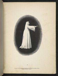 3. tábla. Egy szellem fehérben.  Spectropia; vagy Meglepő spektrális illúziók, amelyek mindenhol szellemeket mutatnak, bármilyen színben stb. ser. 1.  J.H. Barna  1864 alkotó: American School