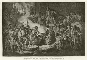 Pocahontas megmenti John Smith kapitány életét alkotó: American School
